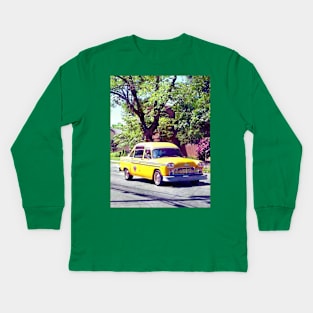 Vintage Taxi Kids Long Sleeve T-Shirt